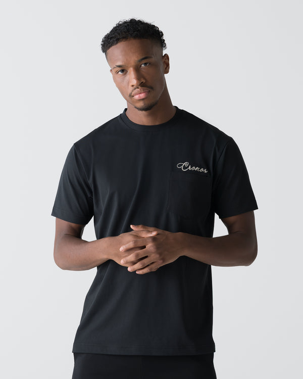 CRONOS SCRIPT POCKET S/S TEE【BLACK】