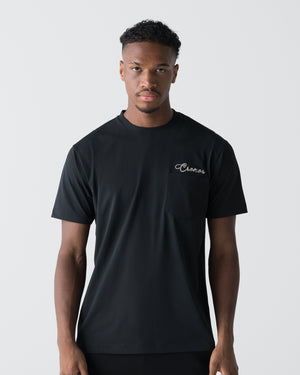 CRONOS SCRIPT POCKET S/S TEE【BLACK】