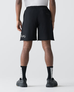 CRONOS SCRIPT RAW HEM SHORTS【BLACK】