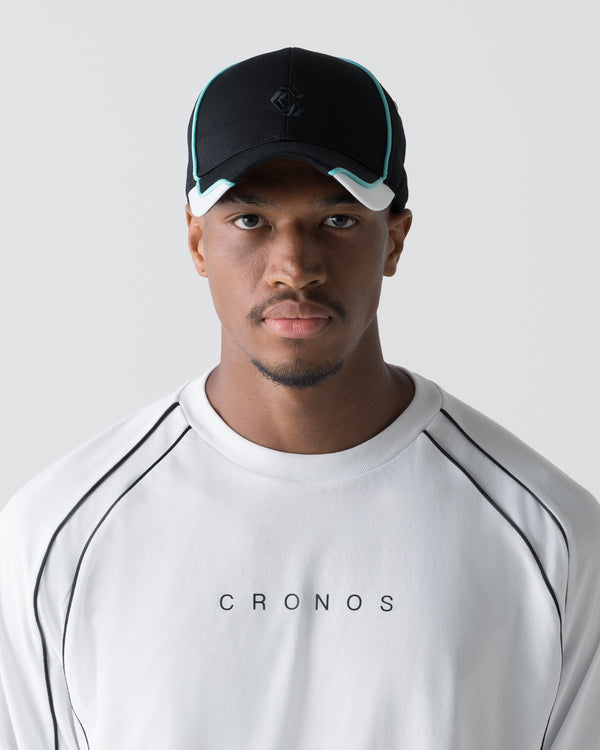 CRONOS PIPED CAP【BLACK×WHITE】