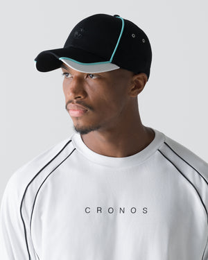 CRONOS PIPED CAP【BLACK×WHITE】