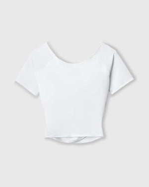 CRONOS WOMEN GATHER T-SHIRT【WHITE】