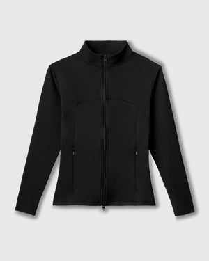 CRONOS WOMEN STAND COLLAR TRACK BLOUSON【BLACK】
