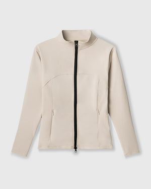 CRONOS WOMEN STAND COLLAR TRACK BLOUSON【BEIGE】