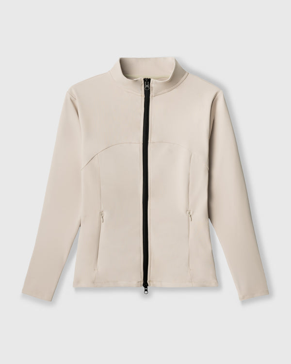 CRONOS WOMEN STAND COLLAR TRACK BLOUSON【BEIGE】