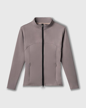 CRONOS WOMEN STAND COLLAR TRACK BLOUSON【GRAY】