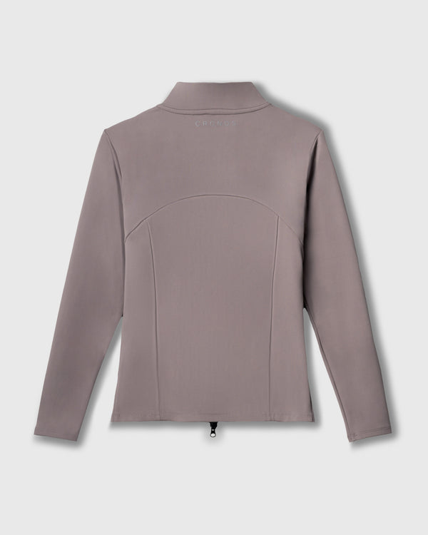 CRONOS WOMEN STAND COLLAR TRACK BLOUSON【GRAY】
