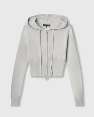 CRONOS WOMEN KNIT ZIP HOODIE【GREIGE】