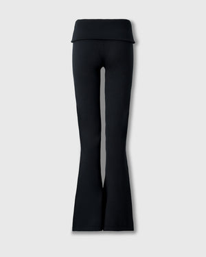 CRONOS WOMEN KNIT FLARE PANTS【BLACK】