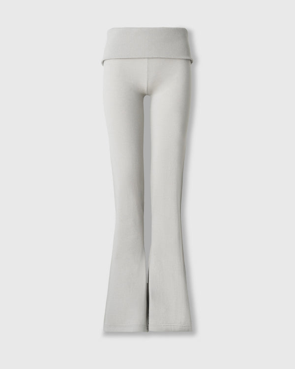 CRONOS WOMEN KNIT FLARE PANTS【GREIGE】
