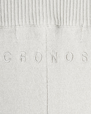 CRONOS WOMEN KNIT FLARE PANTS【GREIGE】