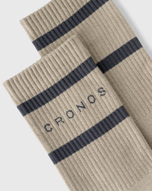 CRONOS WOMEN ATHLETIC SOCKS【BEIGE】