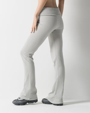 CRONOS WOMEN KNIT FLARE PANTS【GREIGE】