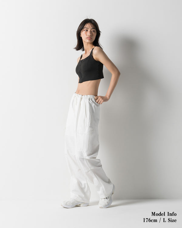 CRONOS WOMEN FRAME CARGO PANTS【WHITE】
