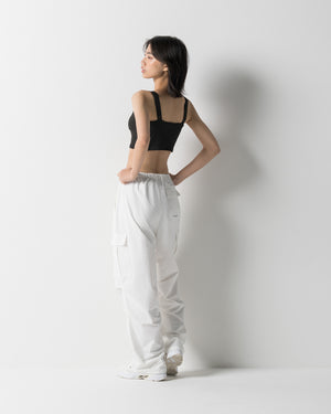 CRONOS WOMEN FRAME CARGO PANTS【WHITE】