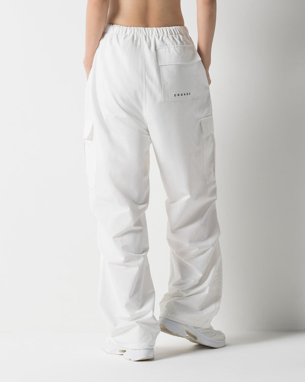 CRONOS WOMEN FRAME CARGO PANTS【WHITE】