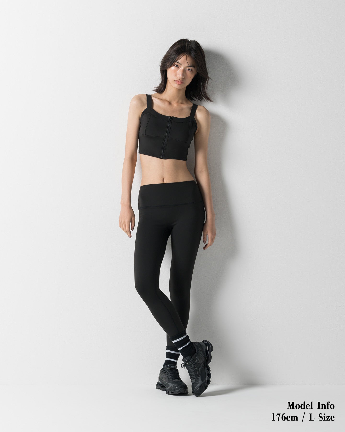 CRONOS WOMEN TRACK LEGGINGS【BLACK】