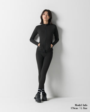CRONOS WOMEN STAND COLLAR TRACK BLOUSON【BLACK】