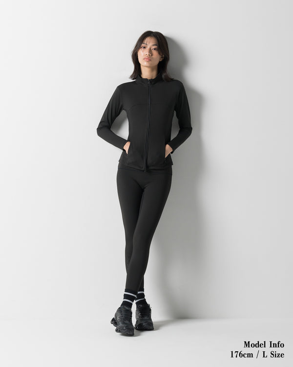 CRONOS WOMEN STAND COLLAR TRACK BLOUSON【BLACK】
