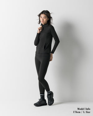 CRONOS WOMEN STAND COLLAR TRACK BLOUSON【BLACK】