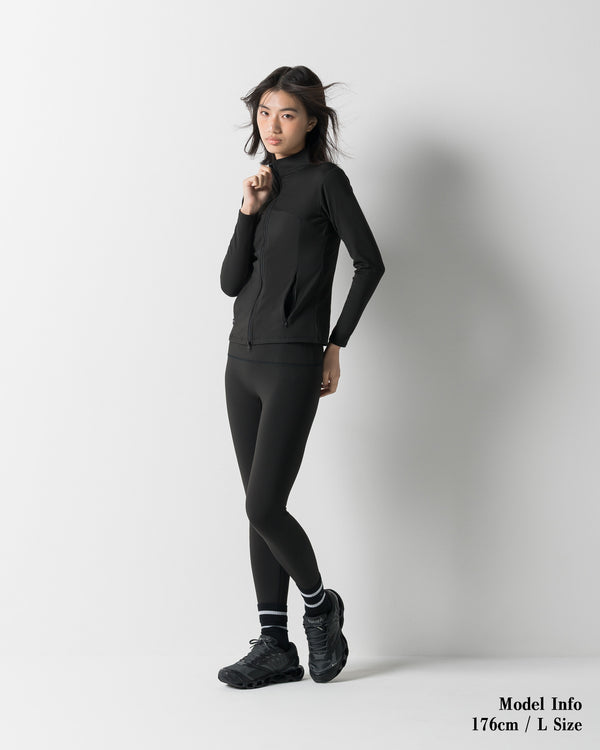 CRONOS WOMEN STAND COLLAR TRACK BLOUSON【BLACK】
