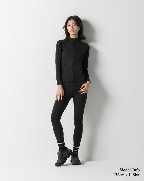 CRONOS WOMEN STAND COLLAR TRACK BLOUSON【BLACK】