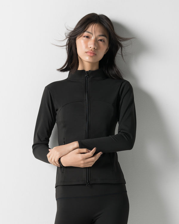 CRONOS WOMEN STAND COLLAR TRACK BLOUSON【BLACK】