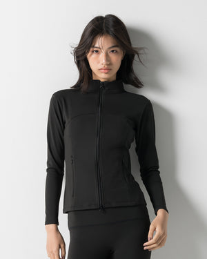 CRONOS WOMEN STAND COLLAR TRACK BLOUSON【BLACK】