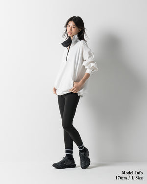 CRONOS WOMEN FRAME HALF ZIP BLOUSON【WHITE】