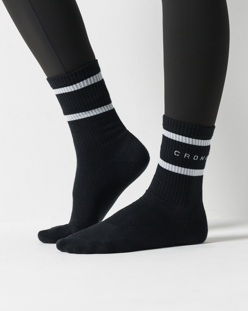 CRONOS WOMEN ATHLETIC SOCKS【BLACK】