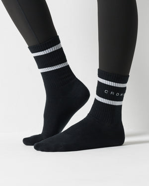 CRONOS WOMEN ATHLETIC SOCKS【BLACK】