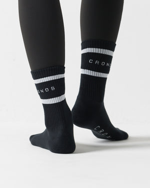 CRONOS WOMEN ATHLETIC SOCKS【BLACK】