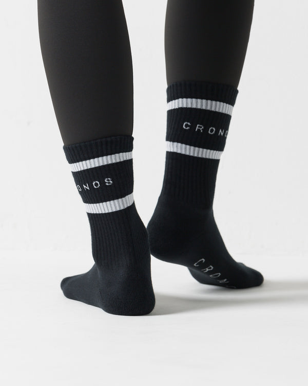 CRONOS WOMEN ATHLETIC SOCKS【BLACK】