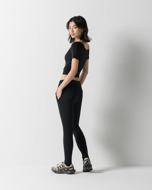 CRONOS WOMEN FORM SKINNY PANTS【BLACK】