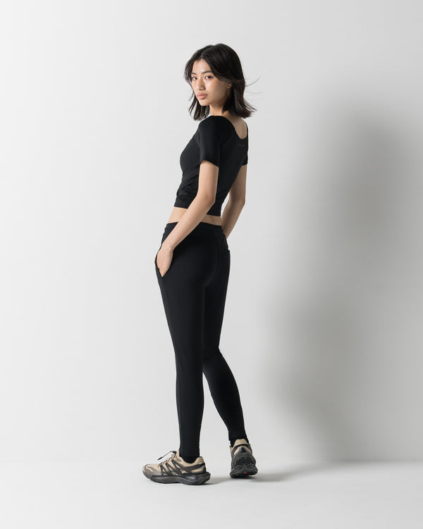 CRONOS WOMEN FORM SKINNY PANTS【BLACK】