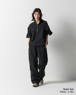 CRONOS WOMEN FRAME CARGO PANTS【BLACK】
