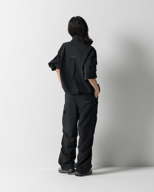 CRONOS WOMEN FRAME HALF ZIP BLOUSON【BLACK】