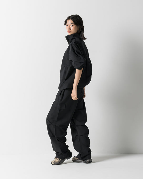 CRONOS WOMEN FRAME HALF ZIP BLOUSON【BLACK】