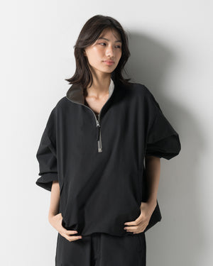 CRONOS WOMEN FRAME HALF ZIP BLOUSON【BLACK】