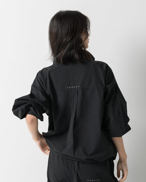 CRONOS WOMEN FRAME HALF ZIP BLOUSON【BLACK】