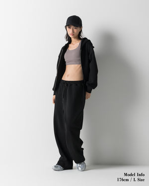 CRONOS WOMEN LIGHTWEIGHT ZIP HOODIE【BLACK】