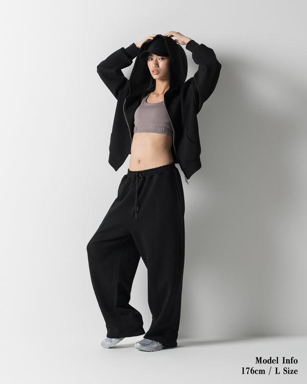 CRONOS WOMEN LIGHTWEIGHT ZIP HOODIE【BLACK】