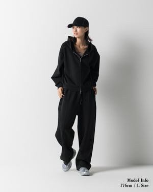 CRONOS WOMEN LIGHTWEIGHT ZIP HOODIE【BLACK】