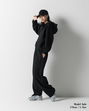 CRONOS WOMEN LIGHTWEIGHT ZIP HOODIE【BLACK】