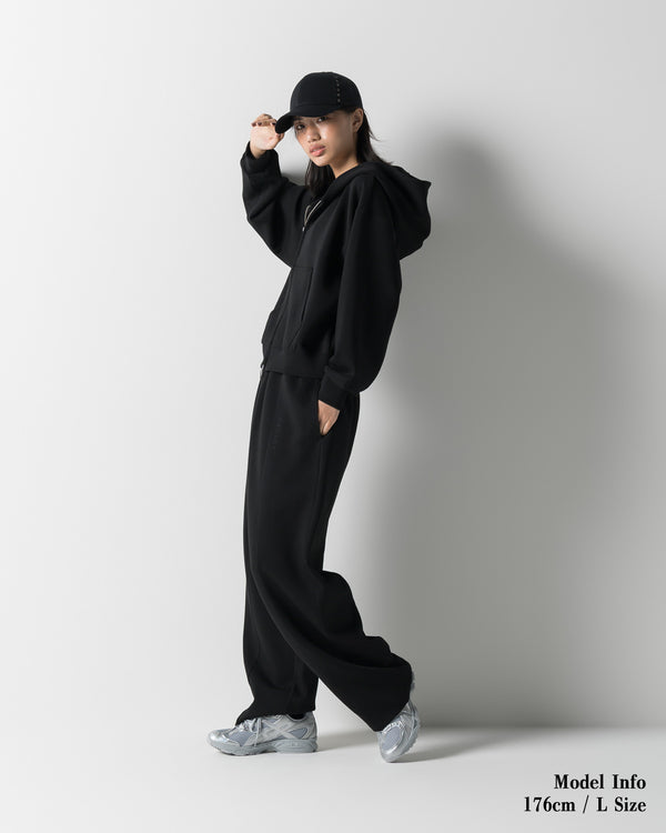CRONOS WOMEN LIGHTWEIGHT ZIP HOODIE【BLACK】