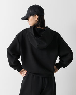 CRONOS WOMEN LIGHTWEIGHT ZIP HOODIE【BLACK】