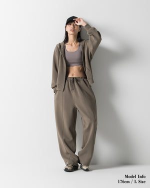 CRONOS WOMEN LIGHTWEIGHT ZIP HOODIE【KHAKI】