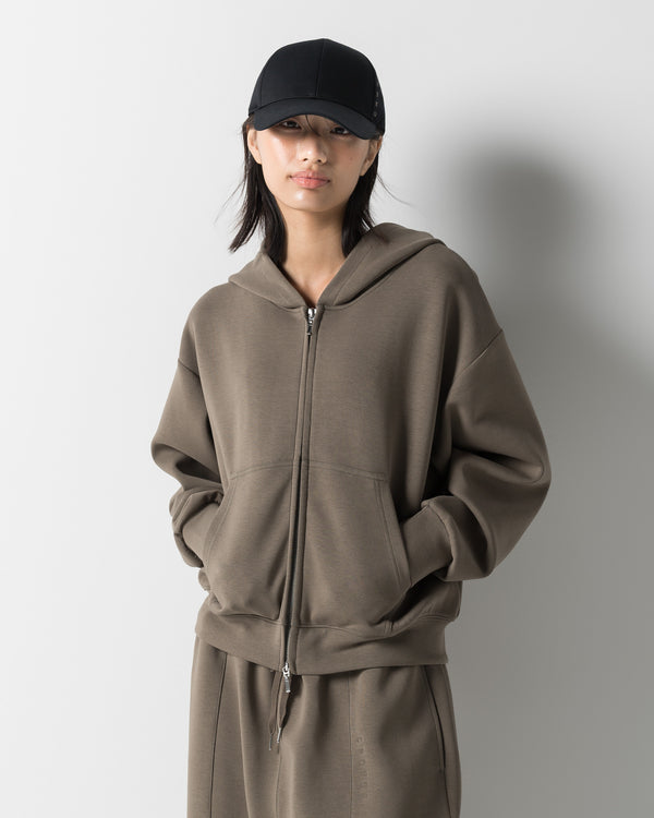 CRONOS WOMEN LIGHTWEIGHT ZIP HOODIE【KHAKI】