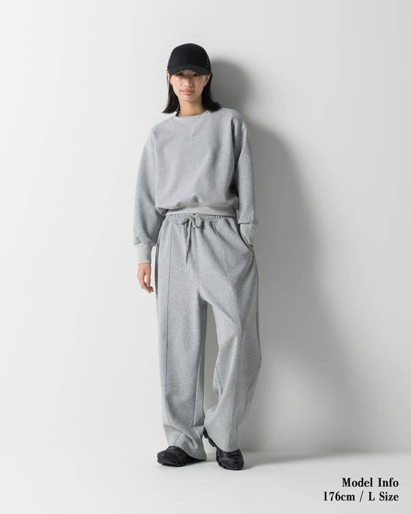 CRONOS WOMEN LIGHTWEIGHT CREW SWEAT【GRAY】