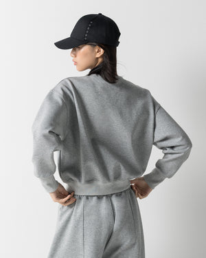 CRONOS WOMEN LIGHTWEIGHT CREW SWEAT【GRAY】
